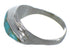 Southwestern Sterling Silver Turquoise Ring Size 7-1/2 QX86389